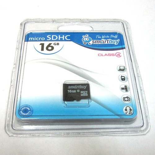 16 Gb microSDHC SmartBuy class4